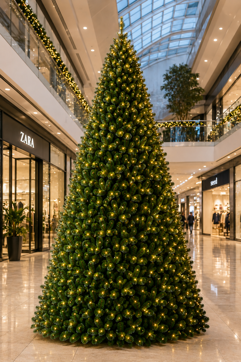 4m Arctic Spruce Pre-lit Christmas Tree - Warm White LED