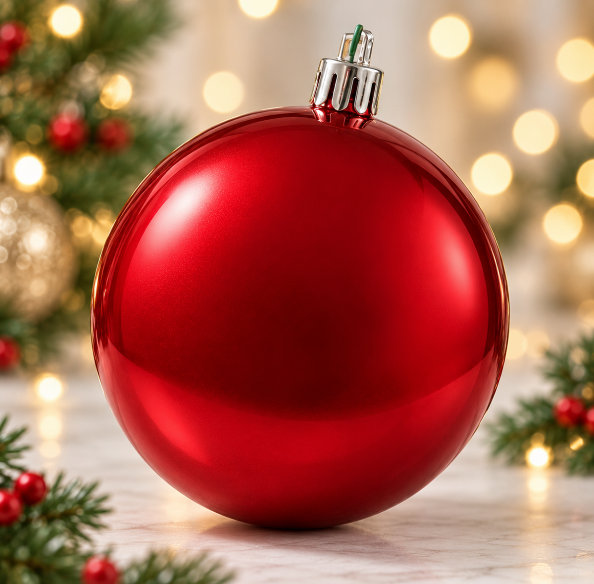 Red Gloss UV Bauble 150mm