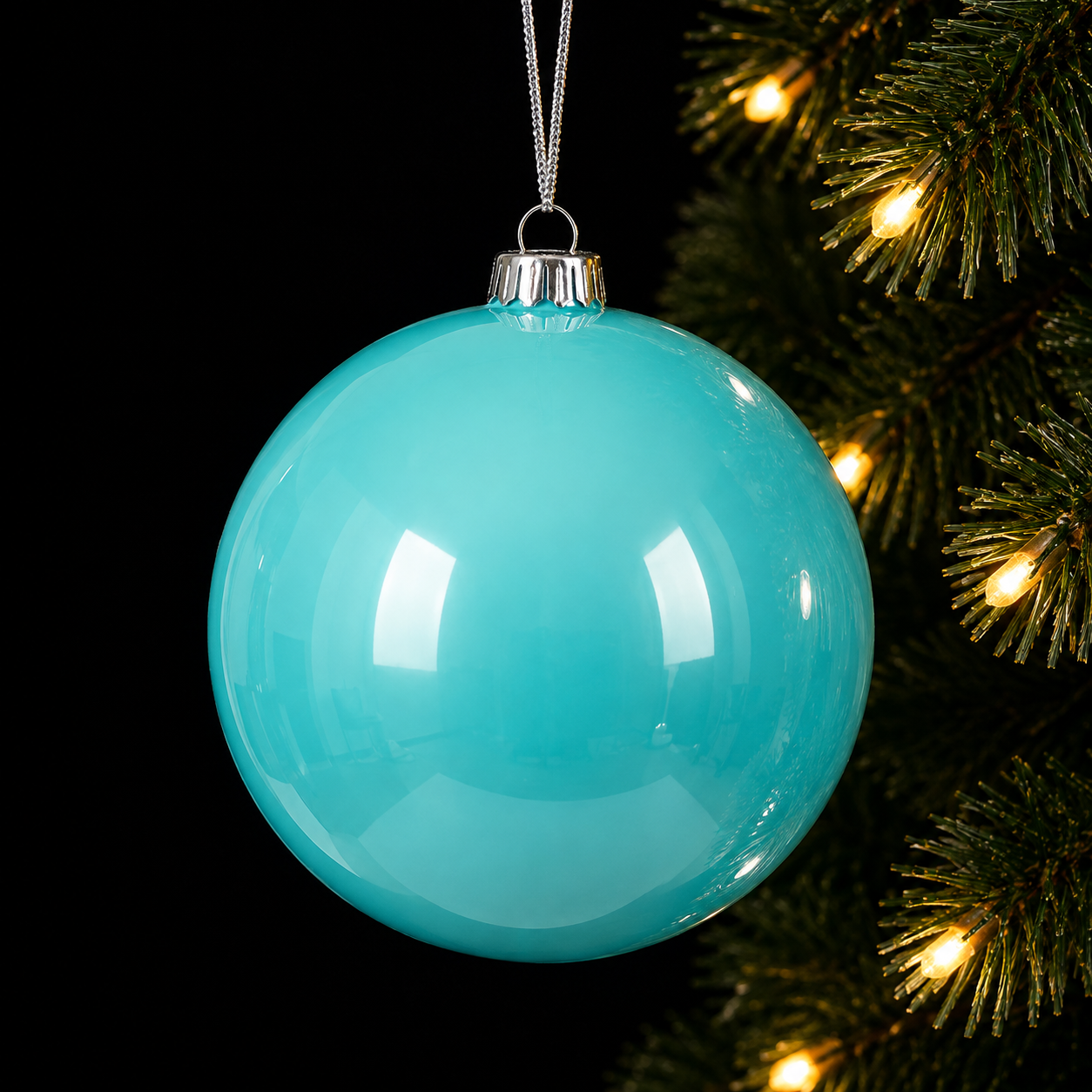 Teal Green gloss bauble 150 mm